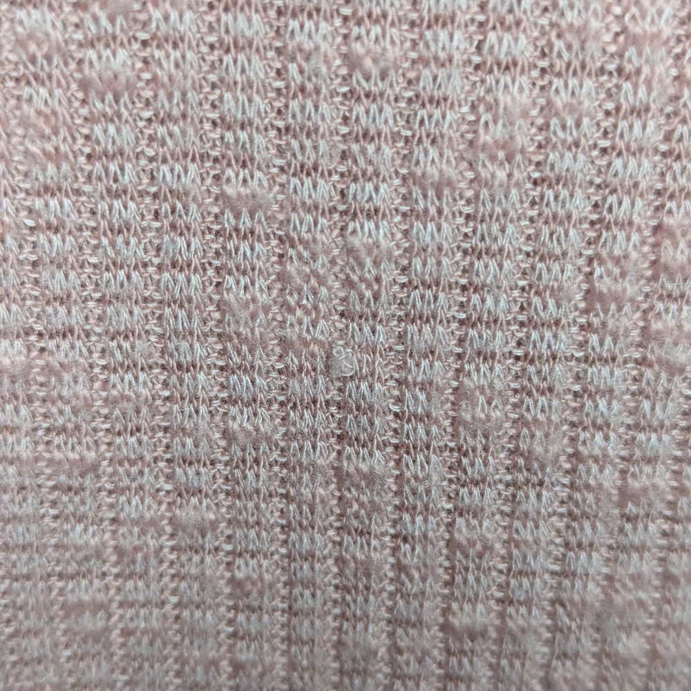 Anthropologie Eri + Ali Top Small Pink Waffle Knit Thermal Crochet Trim Boho - Picture 12 of 12